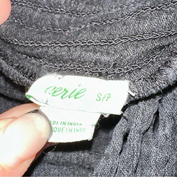 Aerie women’s black smocked waist pull on black pants boho beach summer S - Picture 4 of 7